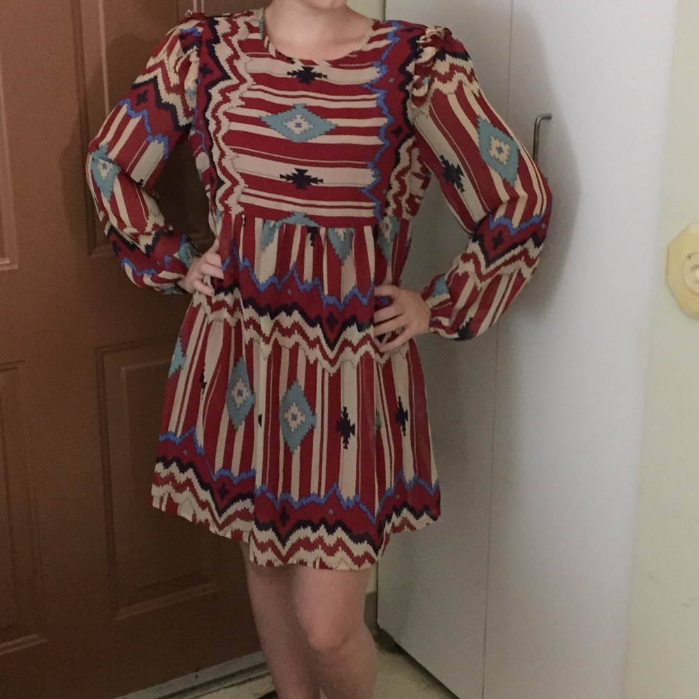 Umgee tribal print dress Size: Large